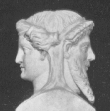 une statuaire de janus à double face