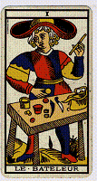 la premire lame du tarot de Marseille, le bateleur